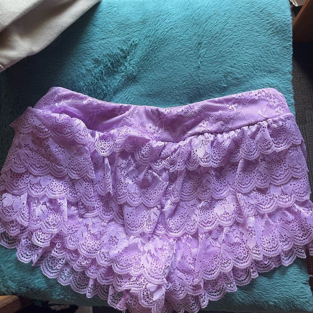 SHEIN Lavender Lace Shorts